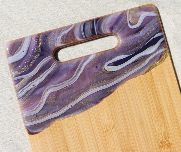 Purple Geode Cutting/Charcuterie Board